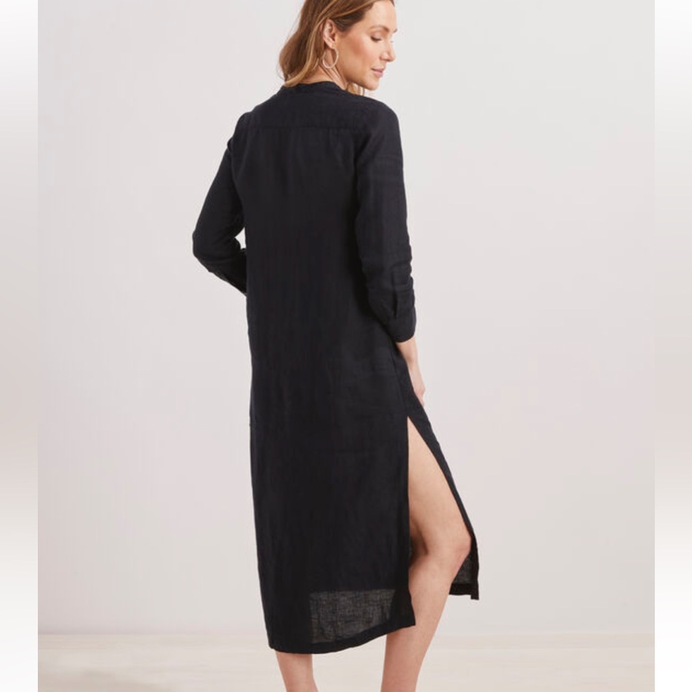 NWT vineyard vines black linen cover up - Picture 4 of 10